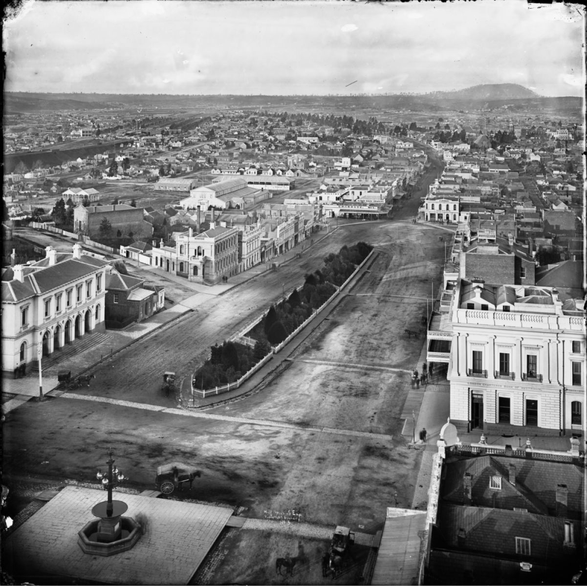 Panorama of Ballarat taken from the Town Hall tower, 1870-1875