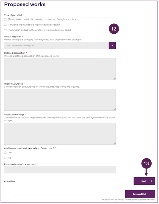Screen shot of steps 12 and 13