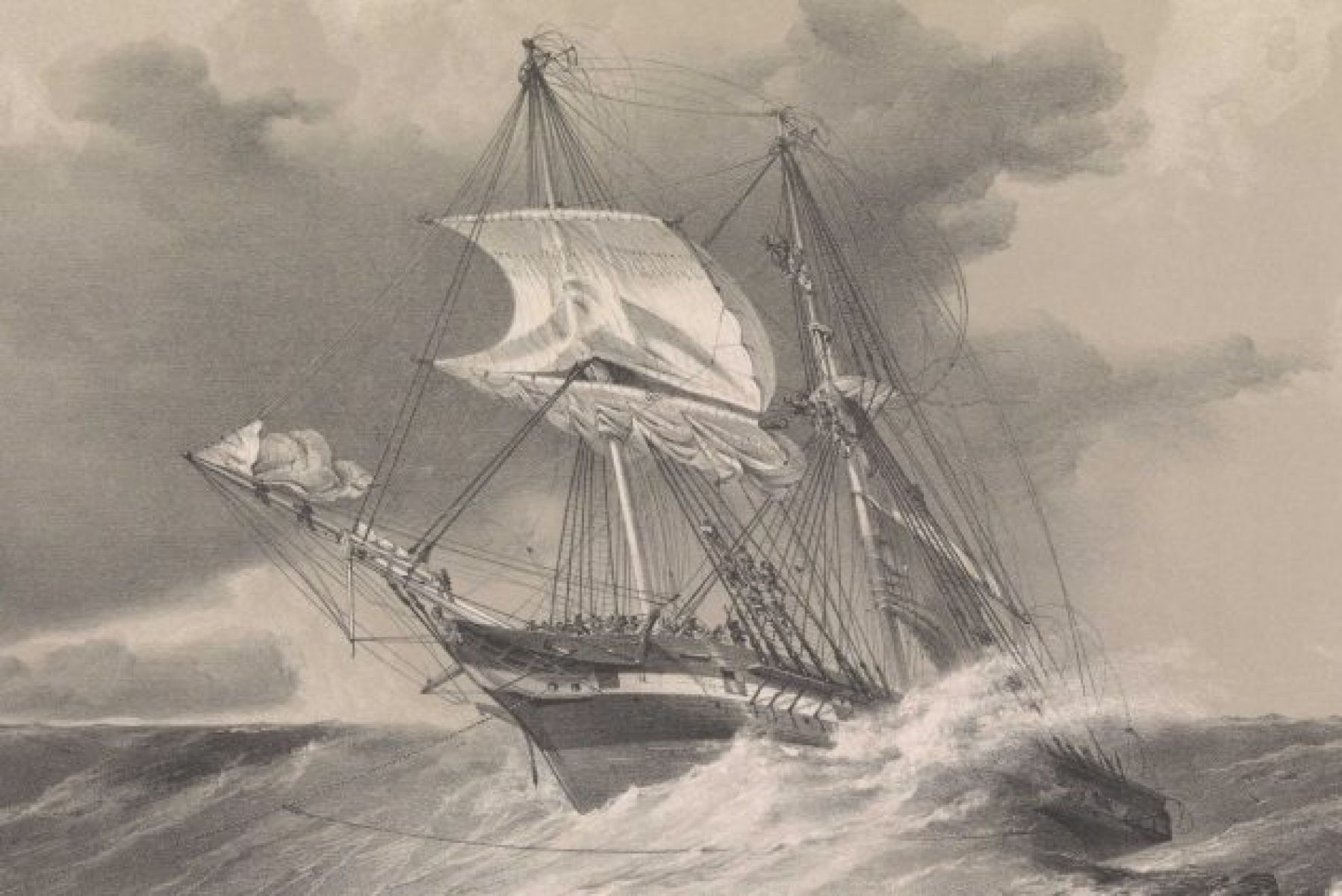 Dutton T G “The saving of H.M.S. Sappho off the coast of Honduras” (Public Domain)