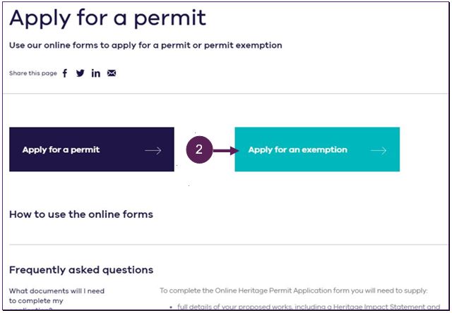 Apply for permit exemption