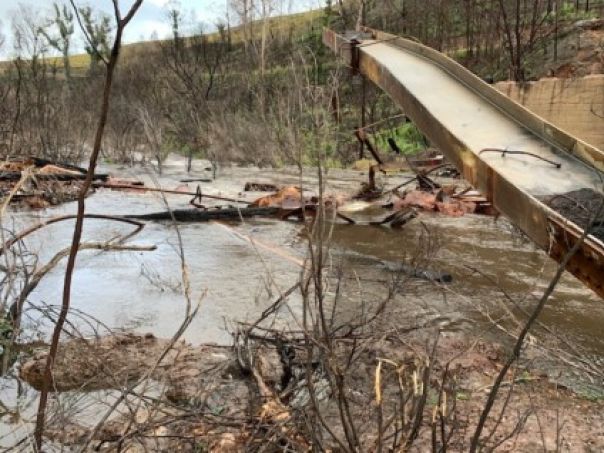 Murrindal Bridge after the bushfires